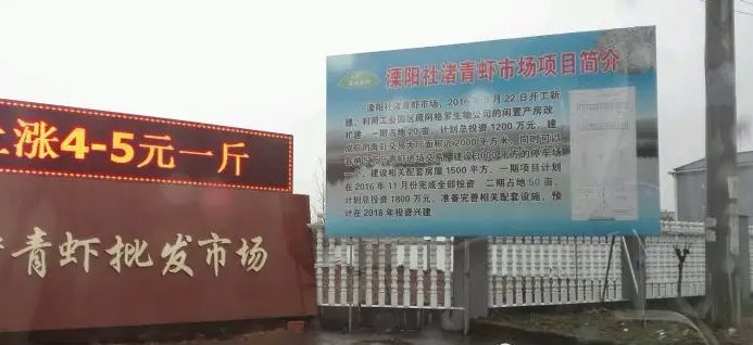 社渚镇青虾交易汇中心项目